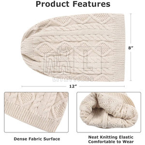 Hot Selling 100% Wool Made Knitting Beanies Hat For Unisex Best Selling Jacquard Beanies Hat - Product Image 3