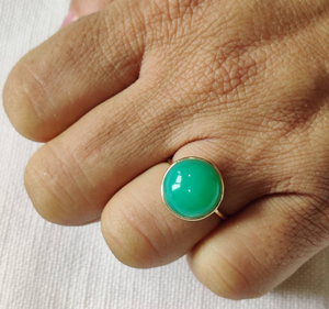 Anillo inteligente chapado en oro y plata 925 hecho a mano, Gema de cuarzo Esmeralda, Juego de puntas de 8X10mm, forma ovalada para regalo de feliz cumpleaños para ella - Product Image 5