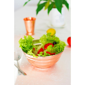 Cuenco para verduras de metal y madera Cuenco para servir alimentos con borde de metal martillado redondo Utensilios de cocina para el hogar con estilo a un precio atractivo - Product Image 2