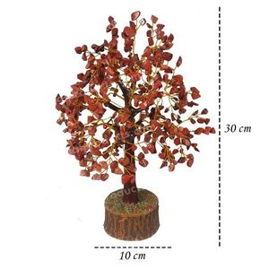 Árbol de Cristal de Jaspe Rojo con 500 Cuentas Naturales de Jaspe, Piedra Curativa Decorativa para Manualidades - Product Image 3