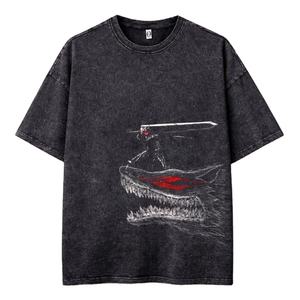 เสื้อยืดผู้ชายผ้าฝ้าย 100% พิมพ์ลายดิจิตอลคุณภาพสูง น้ำหนัก 220 กรัม ทรงหลวม ระบายอากาศ แห้งเร็ว แขนสั้น ลดราคา - Product Image 6