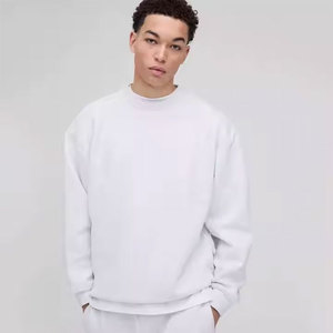 Sweat-shirt à épaules tombantes surdimensionné pour hommes de luxe 100% coton imprimé graphique brodé lourd capuche personnalisée pour la rue d'hiver - Product Image 4