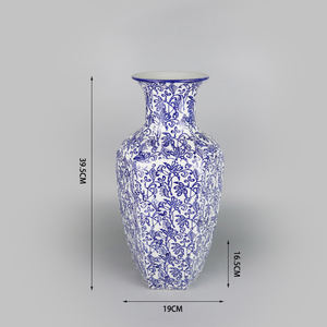 Jarrones de cerámica modernos de tendencia industrial para accesorios de decoración del hogar florero decorativo jarrones altos de arcilla de porcelana Nórdica - Product Image 2