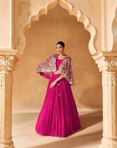 Nuevo 2025 último diseñador Bollywood diseño Premium Chinon seda con bordado trabajo Lehenga Choli compras en línea - Product Image 4