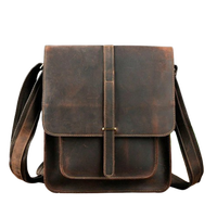 Sac bandoulière en cuir Highland Ranger, style robuste, fabrication haut de gamme, cuir huilé, avec poignée réglable