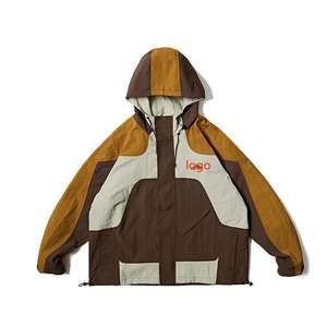 Nouvelle veste coupe-vent légère en crêpe imperméable en gros de couleur unie à la mode pour hommes et femmes - Product Image 4