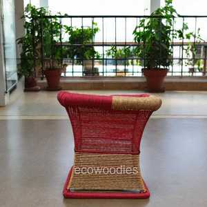 Tabouret moderne en bambou fait à la main pour chambre à coucher, école, détente, console en incrustation d'os, intérieur/extérieur, meubles décoratifs d'hôtel - Product Image 5