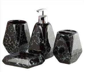 Conjuntos decorativos de baño de mármol macizo hechos a mano Conjuntos de decoración de baño de tendencia de lujo de calidad superior a precio mayorista - Product Image 1