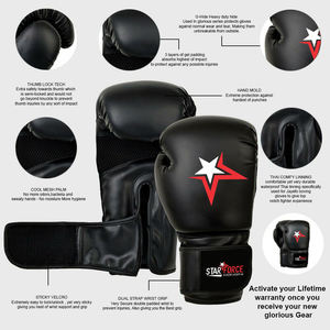 ถุงมือชกมวยสำหรับฝึกกีฬาทำโลโก้ได้ตามต้องการถุงมือชกมวยหนัง PU ผลิตตามสั่งผลิตได้ตามต้องการ - Product Image 6