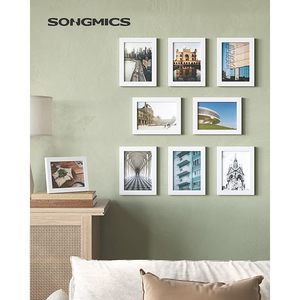 SONGMICS Ensemble de 3 cadres photo en verre blanc RPF33WT 13 x 18 cm E1 MDF pour cadeaux et souvenirs - Product Image 2