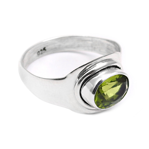 925 Sterling <b>Silver</b> Natural Green Peridot Gemstone <b>Statement</b> <b>Ring</b> Luxury Bohemian Style Handmade Healing Birthstone <b>Rings</b> OEM - Product Image 2