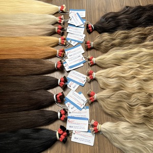 Premium Thanh an Hair Remy Vietnamese Human Hair Bulk Machine Double Weft Wavy Colored No <b>Tangle</b> No Shedding - Product Image 3