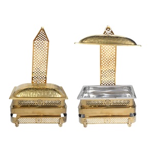 Modern Gold PVD Chafing Dish Set Premium Stainless Steel Food Warmer for <strong>5</strong>-<strong>Star</strong> <strong>Hotel</strong> Buffet, Wedding &amp; High End Catering. - Product Image 6