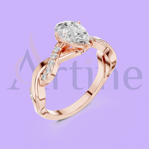 Regalo de anillo inicial personalizado de 10K para ella - Product Image 1