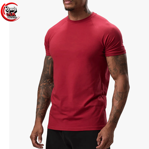 2024 cuello redondo Fitness camiseta impresa personalizada para hombres 100% algodón secado rápido luz diseño liso gran oferta Color sólido - Product Image 6