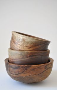 SERVOIR NATUREL MEILLEUR BOL EN BOIS SALADE BOL Ensemble Différentes tailles de bol en bois pour Restaurant Cuisine fait à la main - Product Image 6