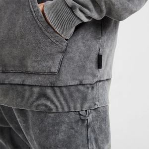 Men'<b>s</b> Two Piece Long Sleeved Pullover Hoodie Set Vintage Loose Fit Acid Wash Tracksuit High Quality Acid Washed Sweat <b>Suit</b> - Product Image 6
