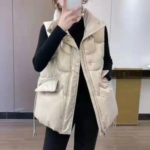 Gilet en coton à la mode automne/hiver pour femmes avec imprimé de visage brillant respirant nouveau style veste sans lavage - Product Image 5