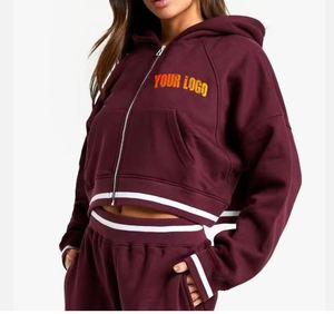 Sweat à capuche léger pour femmes vêtements d'été tissu de coton OEM logo personnalisé fournisseur - Product Image 1