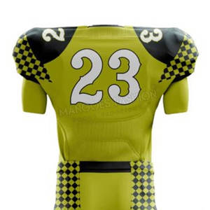 Uniformes de football américain personnalisables de haute qualité, respirants, anti-UV, séchage rapide, ensembles de vêtements de sport courts, options de tailles plus grandes pour les équipes - Product Image 5