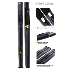 Sangles de poignet de gymnastique de bonne qualité Sangles de poignet d'haltérophilie en coton Sangles d'haltérophilie plus épaisses - Product Image 2