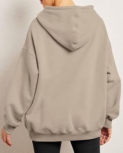 OEM venta al por mayor personalizado pulóver sudadera para mujer polar de gran tamaño con capucha de manga larga abrigo de invierno logotipo frontal Etiqueta Privada - Product Image 4
