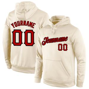 Custom Stitched Customized Red-<b>Black</b> Sports Pullover <b>Sweatshirt</b> Hoodie - Product Image 1