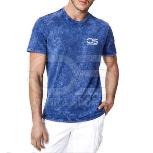 Cool Wash 100% algodón hombres lavado ácido camiseta aspecto relajado calle moda hombres lavado ácido camiseta - Product Image 1