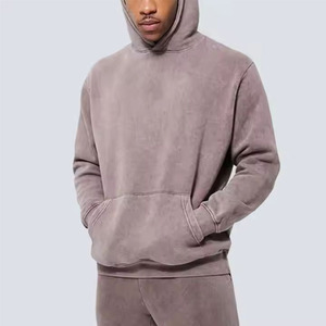 Survêtement Personnalisé à la Mode pour Hommes Sérigraphie Sweat à Capuche et Pantalon de Survêtement Lavage à l'Acide Ensemble pour Hommes avec 350 gsm - Product Image 6
