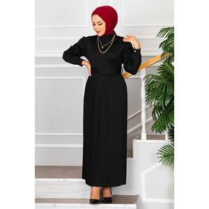 Esila <b>Skirt</b> Pleated Hijab Dress <b>Black</b> - Product Image 5