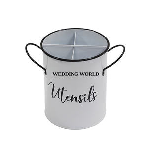 Metal Hammered <b>Utensil</b> <b>Holder</b> High Quality <b>Kitchen</b> Ware Flatware Caddy Top Selling Fancy Metal <b>Utensil</b> Caddy - Product Image 3