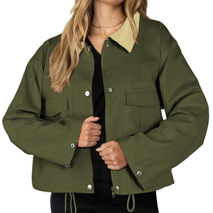 Nouvelle veste en toile pour femmes Vêtements d'extérieur à la mode Respirant de bonne qualité avec logo personnalisé Veste - Product Image 6
