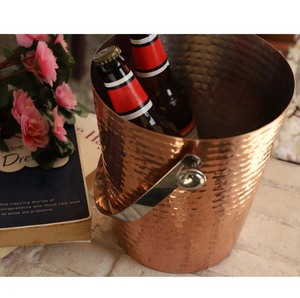 ถังน้ำแข็งทองแดงพร้อมแผ่นซับดีบุกรุ่นใหม่ที่ออกแบบด้วยค้อนในร่ม/กลางแจ้งร้านอาหารถังเบียร์บาร์ปาร์ตี้บ้านงานแต่งงานเย็น - Product Image 5