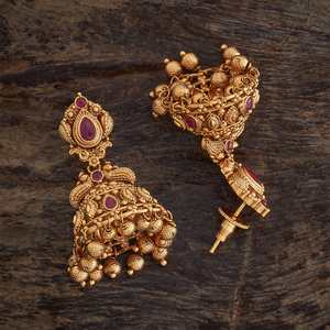 Pendientes de Araña Estilo Antiguo 181495, Clásicos y Modernos con Diseño de Campana Religiosa, Hechos de Latón y Aleación de Zinc para Bodas - Product Image 3