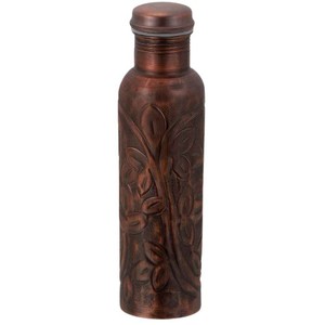 <b>100</b>% Pure Copper Handcrafted Enamel Floral Mandala Printed Eco-Friendly Water <b>Bottle</b> Ayurvedic Health Drinkware - Product Image 3