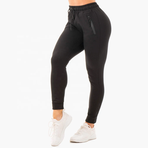 Pantalon en molleton uni pour femme, anti-froissement, séchage rapide, respirant, taille élastique, cordon de serrage réglable, logo personnalisé, décontracté pour l'hiver - Product Image 1