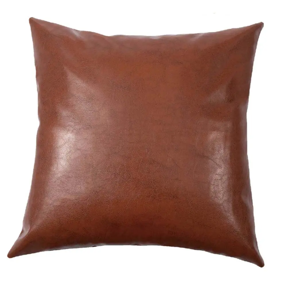 Solid Color Best Selling Leather Cover | customized Price Latest Style Comfortable Pillow Cover For Home