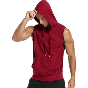 Camisetas sin mangas con capucha de entrenamiento para hombres para deportes culturismo Stringer Muscle Cut Off camiseta sin mangas gimnasio sudaderas estilo OEM - Product Image 2