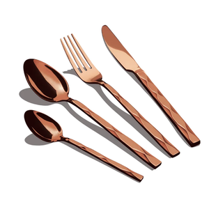 Vaisselle de qualité alimentaire ensemble de couverts pour fêtes d'événements de mariage ensemble de couverts en métal argenté couteau à dîner cuillère fourchette décor de restaurant à la maison - Product Image 3