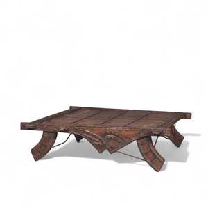 Mesa de Centro de Madera Hecha a Mano, Resistente, con Almacenamiento, Estilo Rústico, Mueble para Sala de Estar, para Té o como Soporte para TV, para el Hogar - Product Image 1