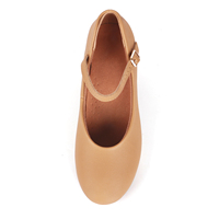 Sepatu Dansa Wanita Hak Tinggi Karakter 1 Inch, Sol Kulit Asli, Bahan PU Katun, Grosir Langsung dari Pabrik AS