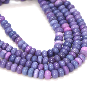 Magnifiques perles rondes lisses en opale de couleur violette, 16 pouces, 7-9 mm, perles de pierres précieuses en opale violette de qualité supérieure, opale de qualité AAA, bijoux - Product Image 4