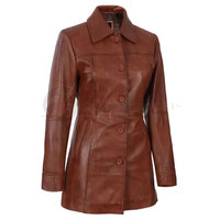 Abrigo Largo de Invierno para Mujer, Elegante, Cálido, Transpirable, de Punto y Cuero, Estilo Casual y Moderno