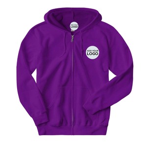 Sweat à capuche personnalisé brodé, 100% coton, sweat à capuche zippé Bella Canvas personnalisé, unisexe - Product Image 1