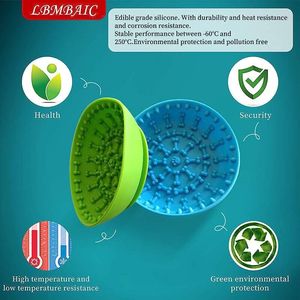 Silicone lento alimentatore cane Lick ciotola per esterni interattivo Pet viaggio ciotola cibo modello solido automatico per gatti altri animali - Product Image 6