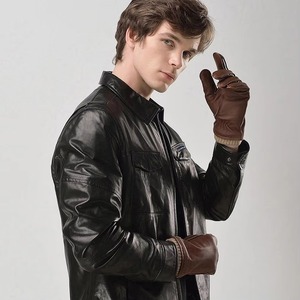 High quality best price custom logo leather design Fashionable <b>Gloves</b> / New Design Outdoor Windproof <b>Warm</b> Fashion Leather <b>gloves</b> - Product Image 2