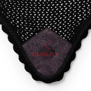 Bonnet d'oreille au crochet léger et respirant voile de mouche de cheval lavable ajustement confortable bonnet d'équipement équestre de qualité fabriqué au Pakistan - Product Image 5
