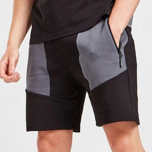 Pantalones cortos holgados de LICRA y algodón de alta calidad para hombre, ropa informal para gimnasio, diseño de logotipo personalizado, patrón sólido, logotipo frontal - Product Image 5