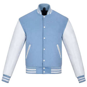 Chaqueta Varsity Personalizable de Lana Bordada, Cortavientos, Estilo Urbano, Informal, de Invierno, con Mangas Largas, Tipo Letterman - Product Image 1
