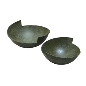 Bougies en forme de coupe en fer, Style nordique Antique, coupe en fer, bol de vase, mariage, décoration de la maison, Unique, vide, ensemble de 2 - Product Image 1